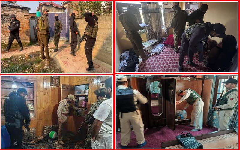 سری نگر پولیس کی کالعدم جماعت اسلامی سے منسلک مختلف مقامات پر چھاپے ماری