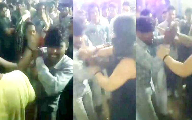 لڑکیوں نے بد معاش  لڑکوں کو دیا ایسا سبق ،نہیں بھول پائےگا زندگی بھر