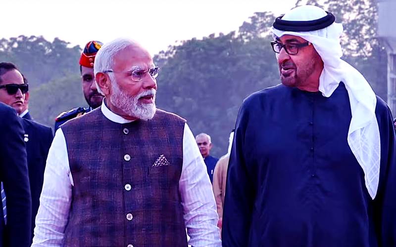 متحدہ عرب امارات کے صدر کا بھارت دورہ ،جانیے کن اہم مسائل پر ہوگی خاص بات چیت؟