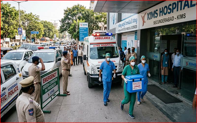 حیدرآباد :گرین کوریڈور سے بچی جان، انسانیت کی ایک  اور عمدہ مثال 