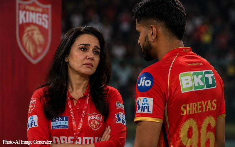 آر سی بی سے شکست کے بعد پریتی زنٹا کا ٹوٹا دل، شریاس آئر کے ساتھ گفتگو کے دوران مایوس دکھائی دیں