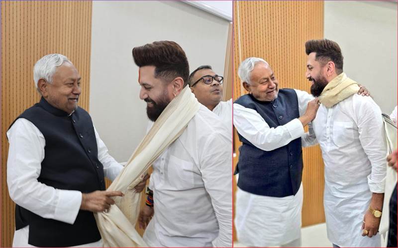 بہار میں حکومت سازی کی کوششیں تیز: جے ڈی یو ارکان اسمبلی کو پٹنہ بلایا گیا، نتیش سے ملے چراغ