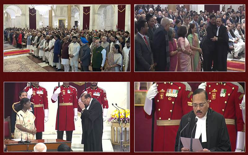 جسٹس سوریہ کانت نے ہندوستان کے 53ویں چیف جسٹس کے طور پر لیاحلف،کئی ممالک کے چیف جسٹس نے کی شرکت