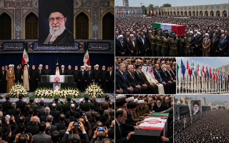 آیت اللہ علی خامنہ ای کی سرکاری تدفین کی رسومات کا آغاز، عالمی رہنماؤں اور وفود کی شرکت