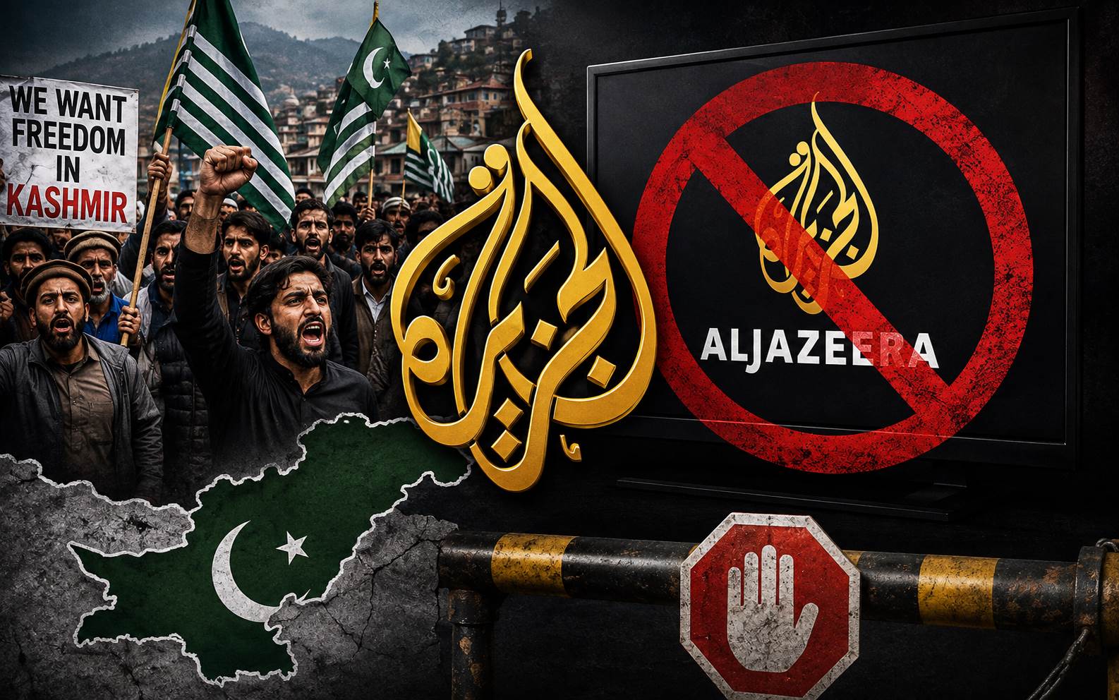 پی او کے احتجاج کی کوریج پر پاکستان نے الجزیرہ کی نشریات پر لگا دی روک 