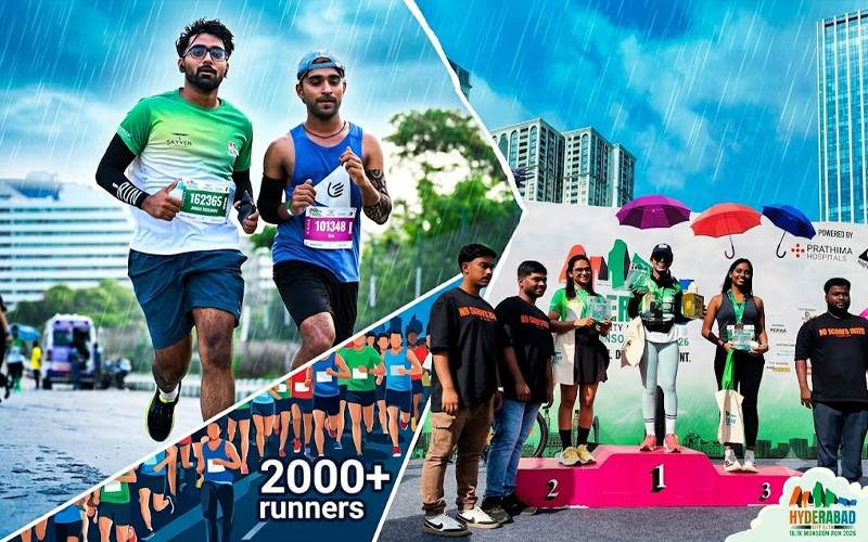 حیدرآباد سٹی سلیم مانسون رن 2026: 2 ہزار سے زائد رنرز کی شرکت، 16.1 اور 10 کلومیٹر ریس کے فاتحین کا اعلان