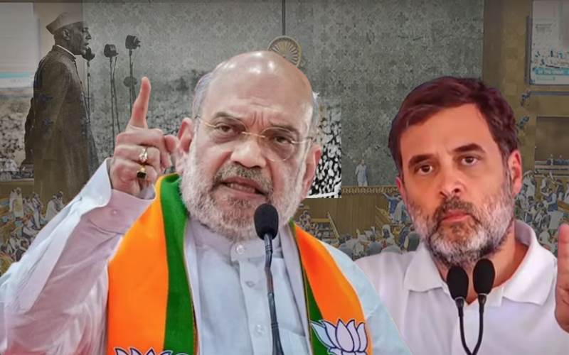 وندے ماترم کی مخالفت نہرو سے لے کر آج تک کانگریس پارٹی کے خون میں شامل ہے:امیت شاہ 