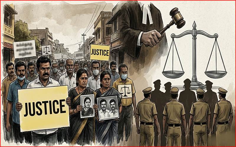 تمل ناڈو میں باپ بیٹے کی حراست میں موت کا معاملہ: 9 پولیس اہلکاروں کو موت کی سزا