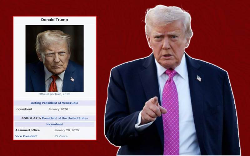 ڈونلڈ ٹرمپ نے خود کو وینزویلا کا 'قائم مقام صدر' بتایا