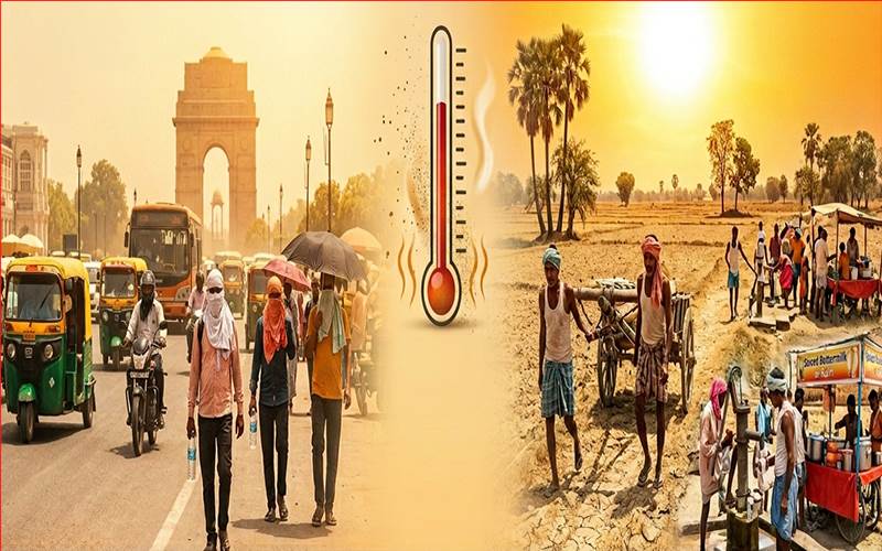 دہلی سے بہار تک  گرمی میں شدت،پارہ 44 ڈگری تک بڑھا