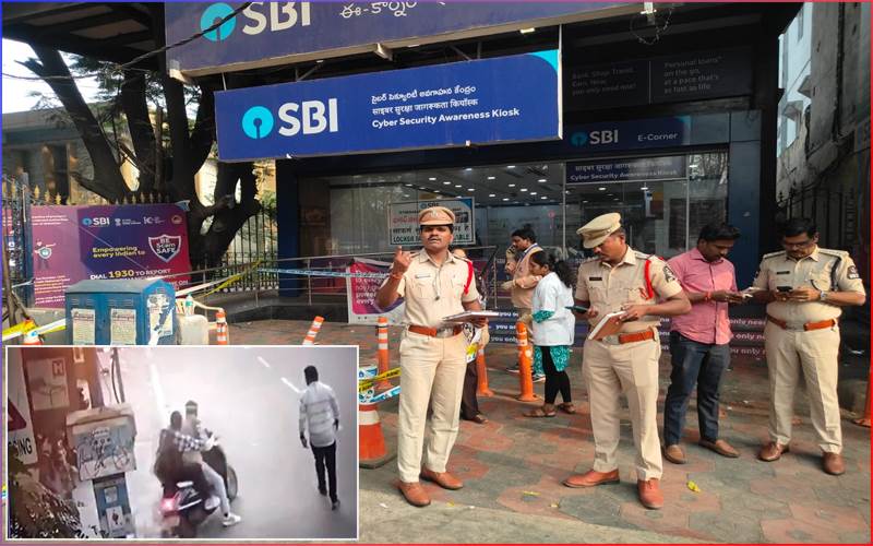 حیدرآباد: ایس بی آئی اے ٹی ایم پر دن دیہاڑے فائرنگ، 6 لاکھ روپے لوٹ کر مجرم فرار 