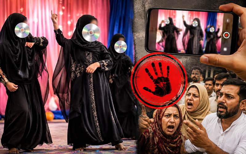 گونڈا: اسکول میں برقعہ پہن کر طالبات کے رقص کا ویڈیو وائرل، کارروائی کا مطالبہ