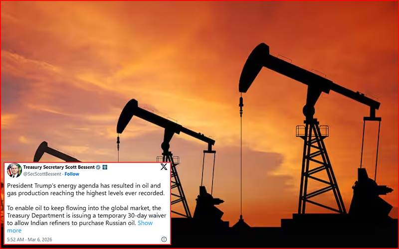 امریکہ نے بھارت کو روس سے تیل خریدنے کی 30 دن کی اجازت دی 