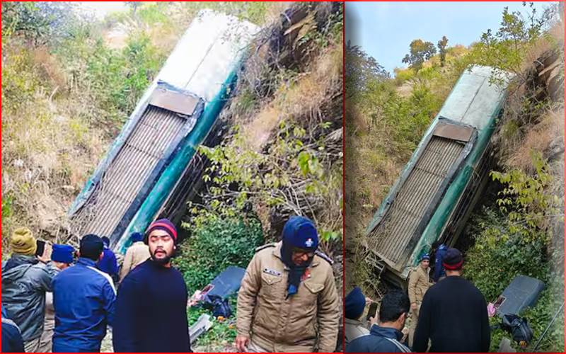 اتراکھنڈ میں بھیانک سڑک حادثہ،مسافروں سے بھری بس  گری کھائی میں،7افرادہلاک