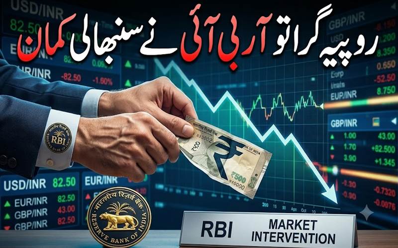 روپیہ گرا تو آر بی آئی نے سنبھالی کمان، فارن ایکسچینج مارکیٹ میں بڑی مداخلت
