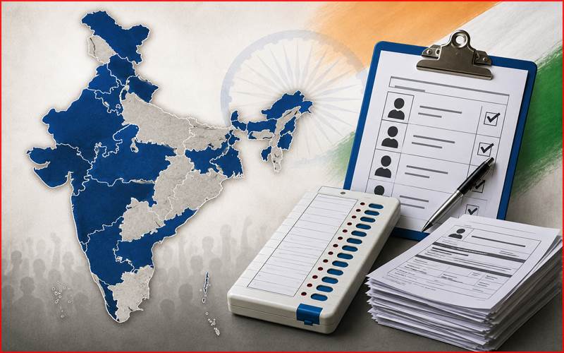  سولہ ریاستوں اور 3 مرکز کے زیر انتظام علاقوں میں  ایس آئی آر کا اعلان،جانیے مکمل شیڈول