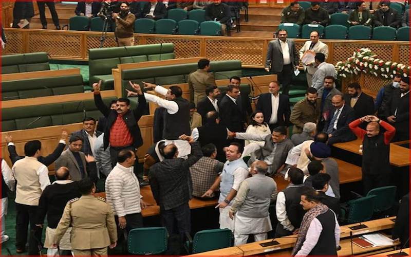 جموں و کشمیر اسمبلی میں ایران کی حمایت کی گونج، نیشنل کانفرنس کا زور دار احتجاج
